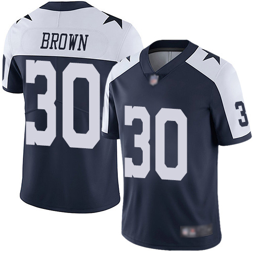 Men Dallas Cowboys Limited Navy Blue Anthony Brown Alternate 30 Vapor Untouchable Throwback NFL Jersey